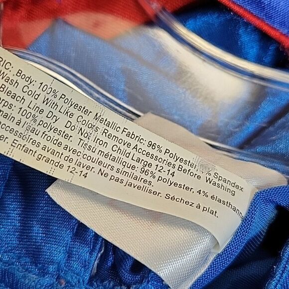 Child Large 12-14 Marvel American Dream Halloween Costume dress, Cape, shield, - Picture 7 of 7